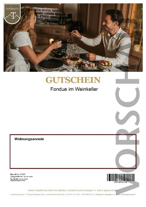 Fondue im Alpenjuwel Weinkeller