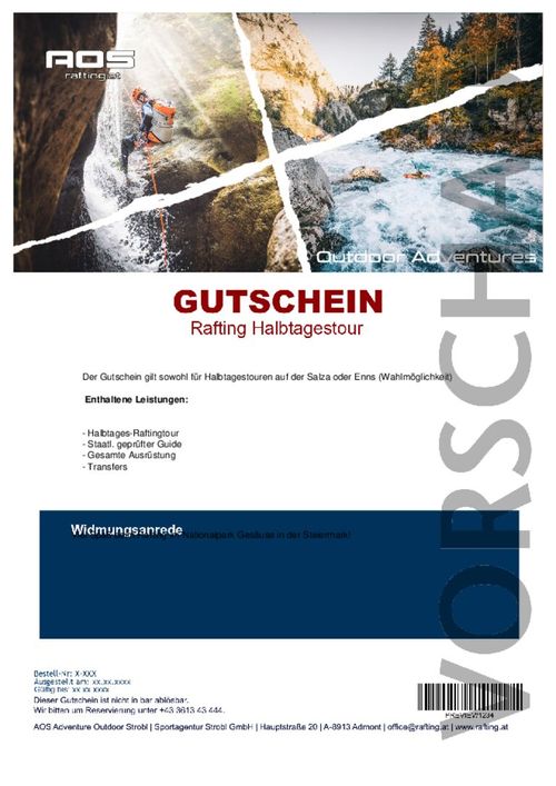 Rafting Halbtagestour