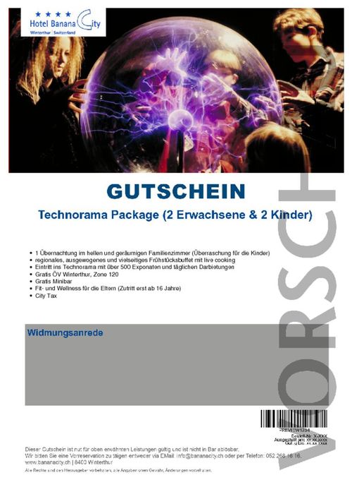 Technorama Package (2 Erwachsene & 2 Kinder)
