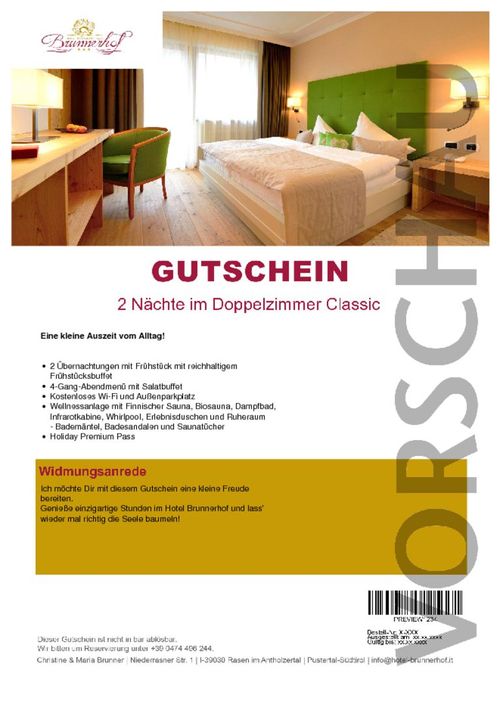 2 Nächte im Doppelzimmer Classic