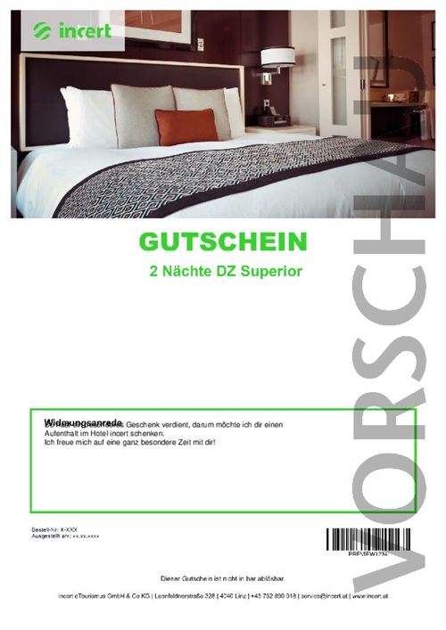 2 Nächte DZ Superior