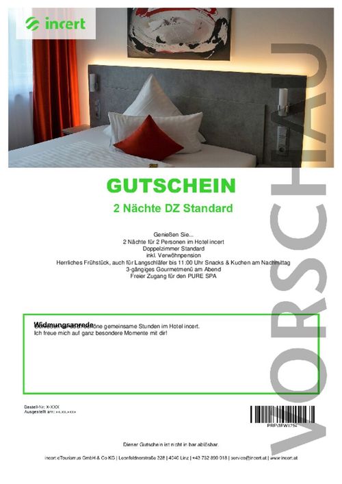 2 Nächte DZ Standard