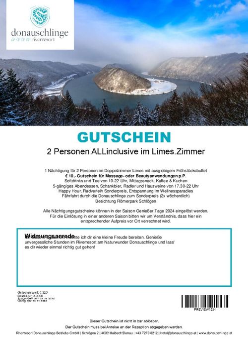 2 Personen ALLinclusive im Limes.Zimmer