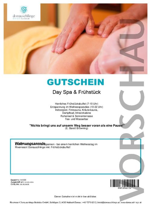 Day Spa & Frühstück