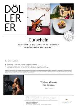 Kunst & Kulinarik Festspiele Burg Golling & Souper Restaurant
