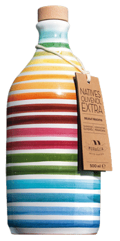 Peranzana-Olivenöl, Keramikflasche gestreift, 500 ml