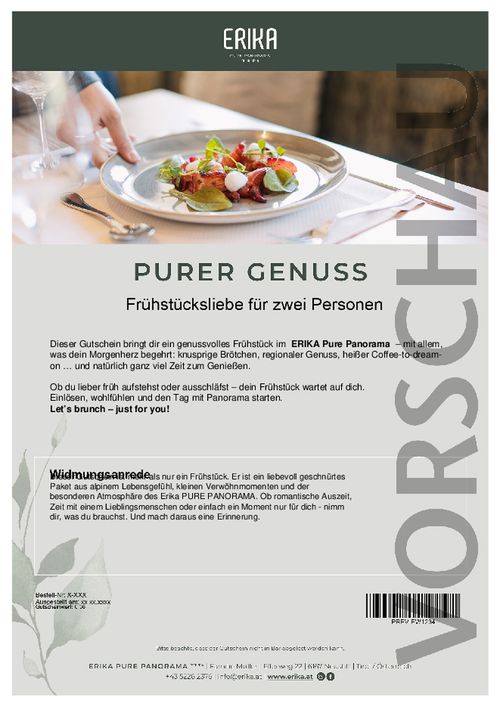 Frühstücksliebe für zwei Personen