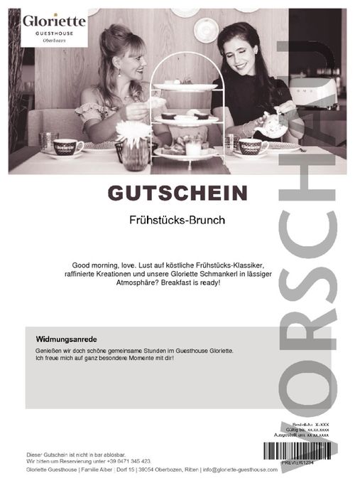 Frühstücks-Brunch für 2 Personen