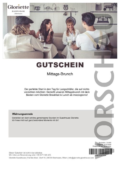 Mittags-Brunch für 2 Personen