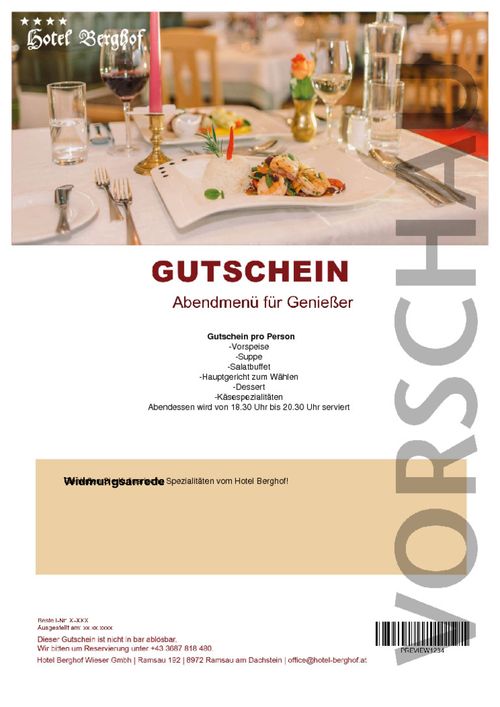 Abendmenü für Genießer