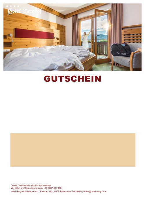 Übernachtungsgutschein