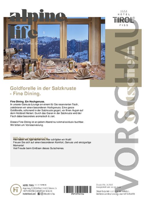 Goldforelle in der Salzkruste - Fine Dining.