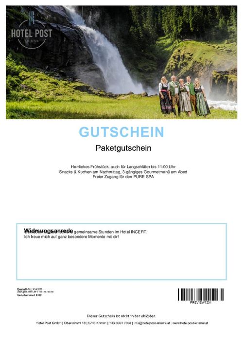 Frühstück für 2 Personen im Hotel Post