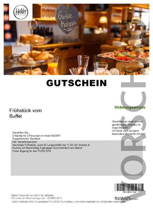 Frühstück vom Buffet (1 Person)