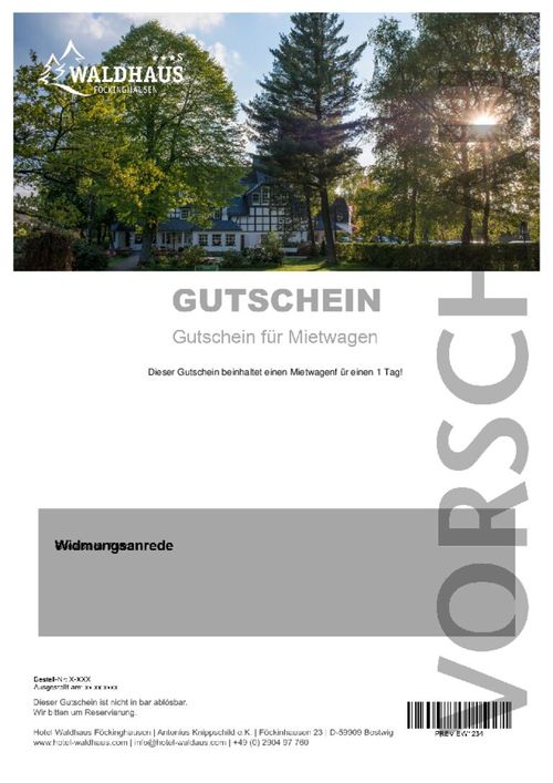 Schnupper Kurzurlaub im Hotel Waldhaus Föckinghausen