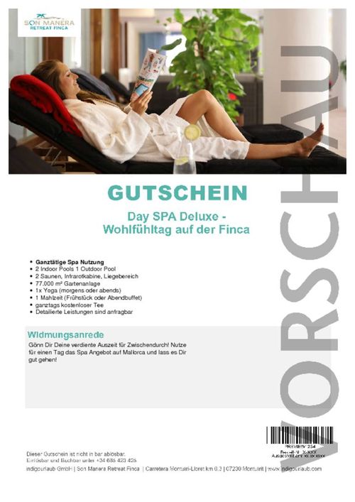 Day SPA Deluxe - Wohlfühltag auf der Finca