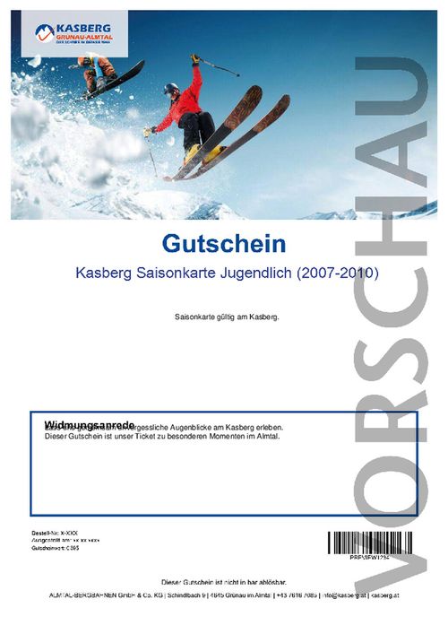Kasberg Saisonkarte Jugendlich (2007-2010)
