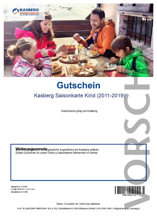 Kasberg Saisonkarte Kind (2011-2019)