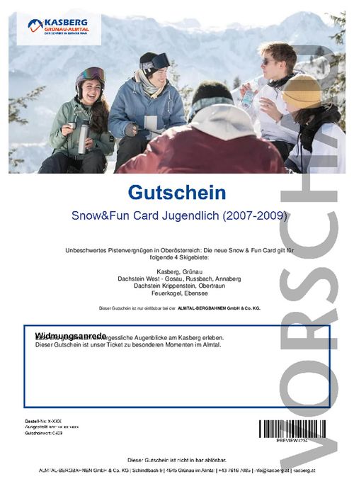 Snow&Fun Card Jugendlich (2007-2009)