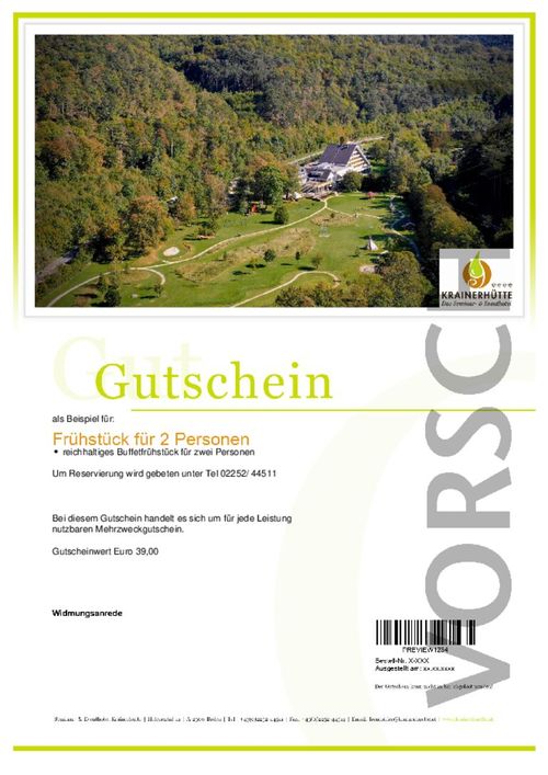 Genießer-Frühstück im Helenental für 1 Person