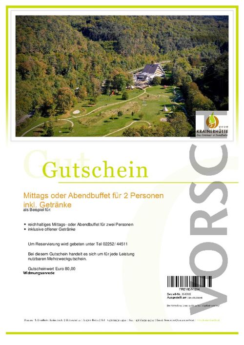 Genießer-Buffet (mittags oder abends) für 2 Personen