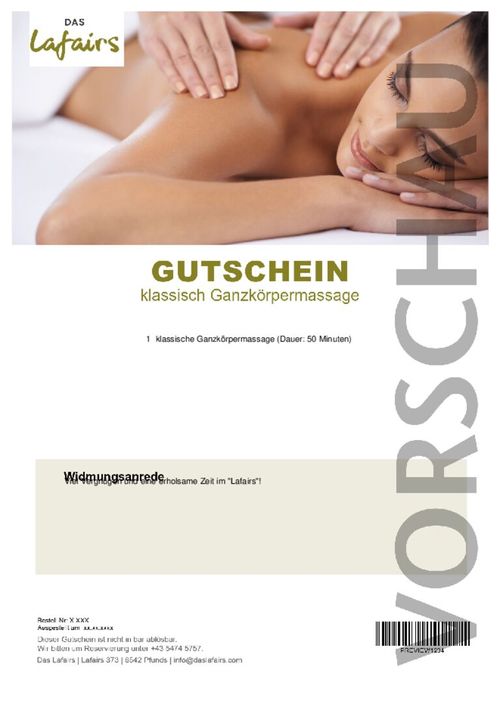 klassische Ganzkörpermassage