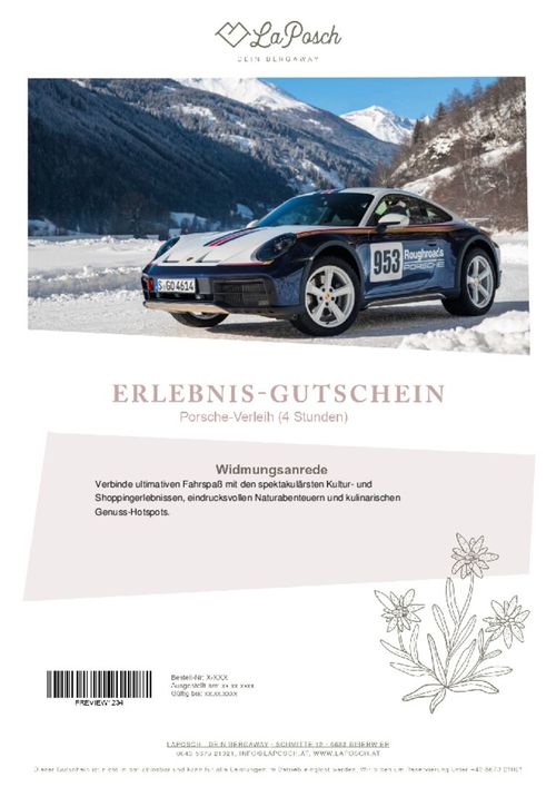 Porsche-Verleih (4 Stunden)