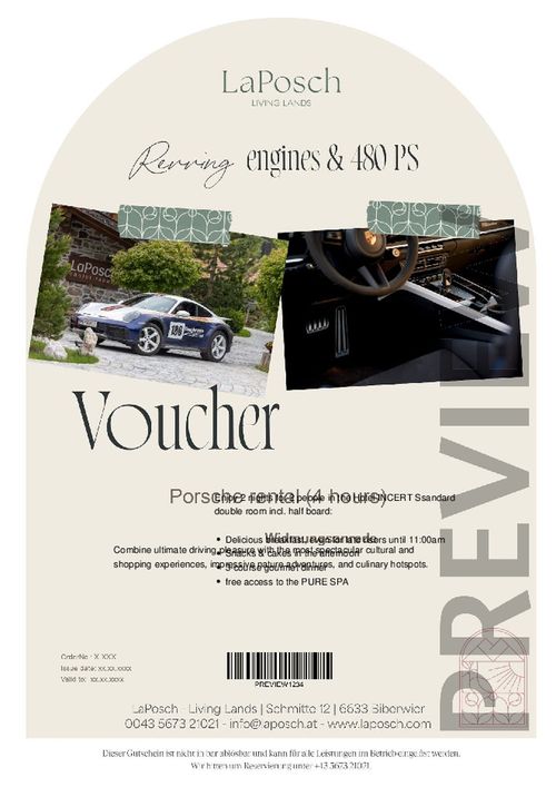 Porsche rental (4 hours)