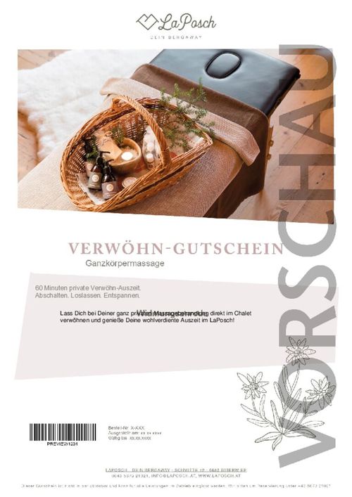 Ganzkörpermassage (60 Minuten)