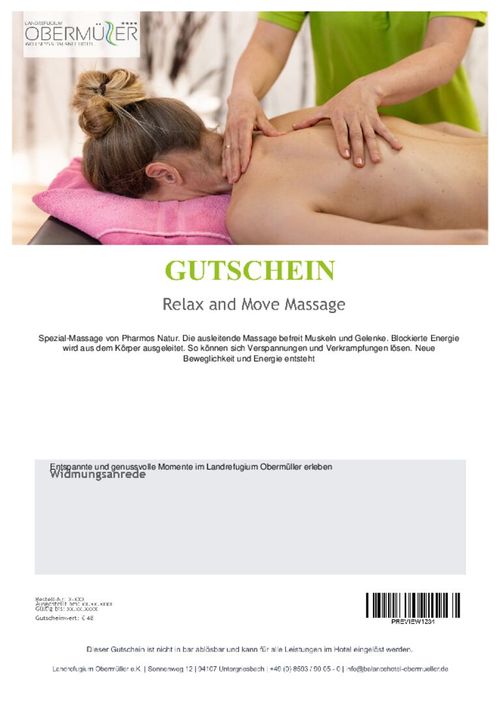 Relax and Move Massage 30 Minuten