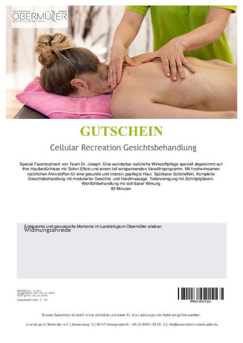 Cellular Recreation Gesichtsbehandlung