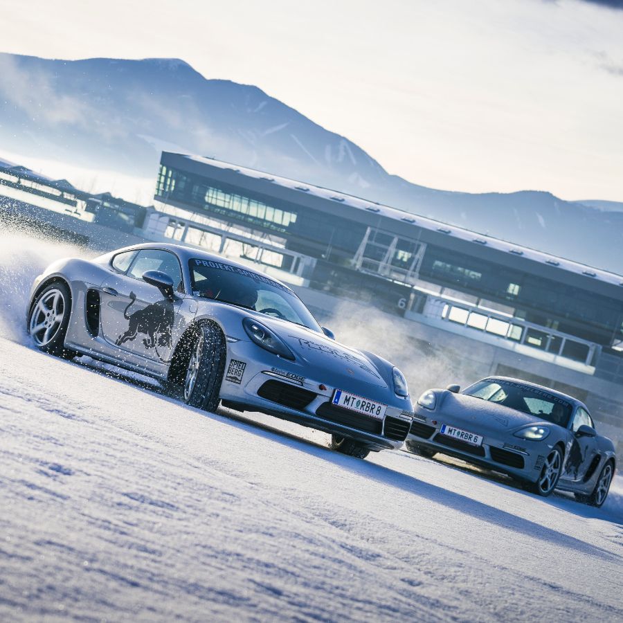 Porsche 718 Cayman S Winter Experience im Driving Center