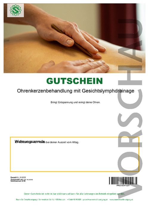 Ohrenkerzenbehandlung mit Gesichtslymphdrainage