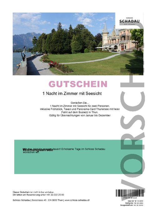 1 Nacht im Zimmer mit Seesicht