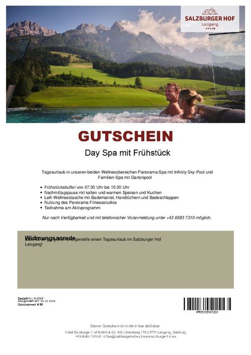 Day Spa mit Frühstück