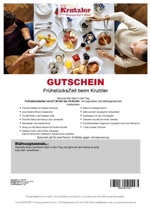 FrühstücksZeit beim Krutzler